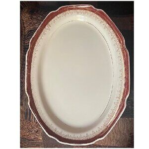 Vintage 1930's Stetson China Queen Anne 15 1/4" Oval Serving Platter Dish